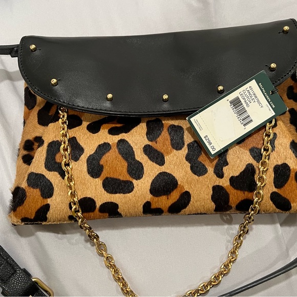 Polo Ralph Lauren Handbags - Polo Ralph Lauren Leopard Clutch with Shoulder Strap